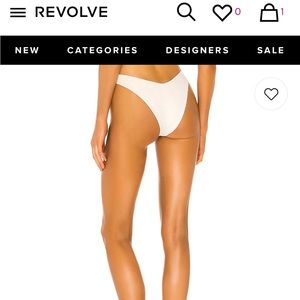 L*SPACE Cabana Bikini Bottom in Cream NWT SMALL